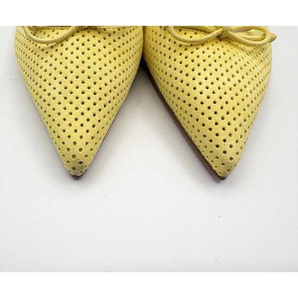 Christian Louboutin Yellow Hall Sling Spiked Slingback Flats Leather Sz EU 36 6 - Picture 5 of 11